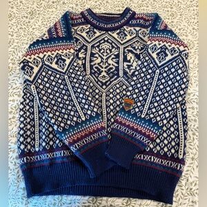 Dale of Norway Blue and White Patterned Sweater